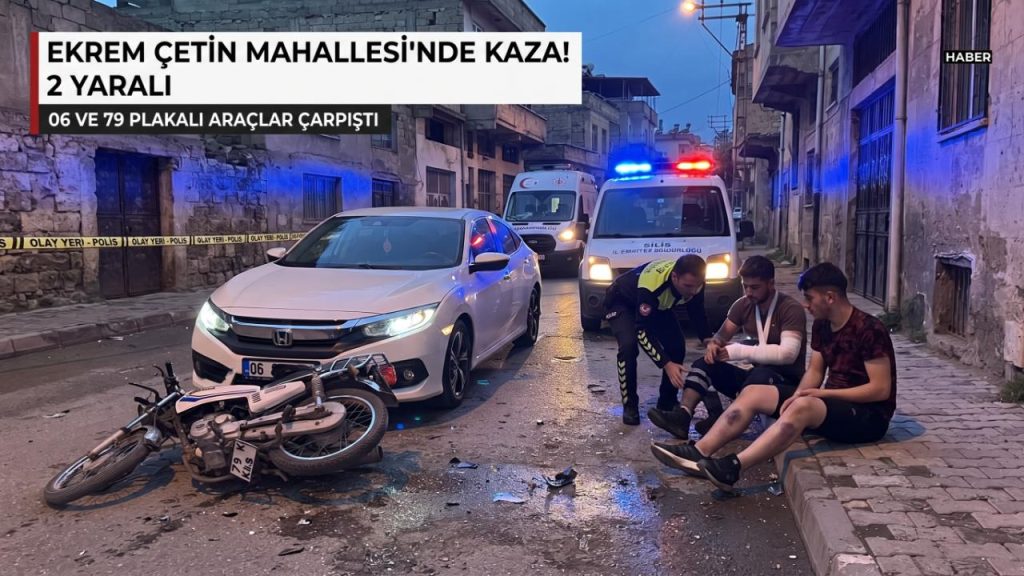 Ekrem Çetin Mahallesi’nde Motosiklet ile Otomobil Çarpıştı