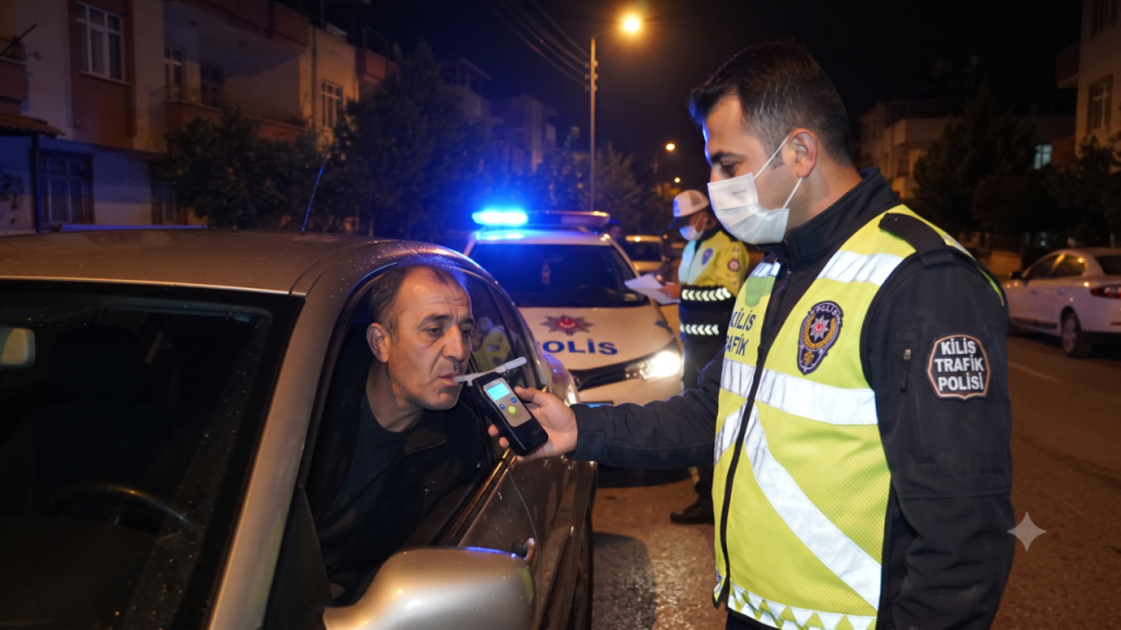 Kilis'te Alkollü Araç Kullanan Sürücüye Geçit Yok