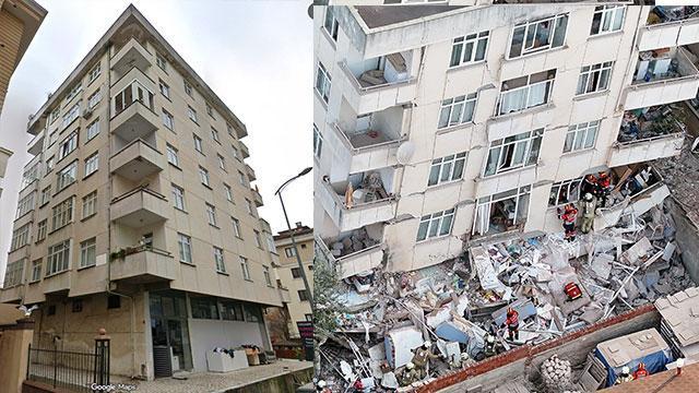 Maltepe’de 7 katlı binada kısmi çökme meydana geldi